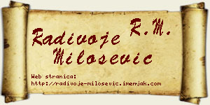 Radivoje Milošević vizit kartica